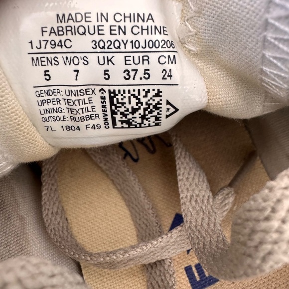 CONVERSE All Star Lows | Grey | Women’s 7 Men’s 5 - Picture 9 of 11